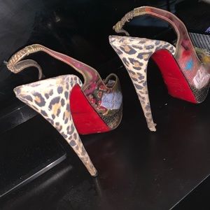 Christian Louboutin Khaki PVC Eco Trash Peep Toe